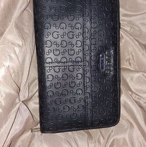 Guess black embossed